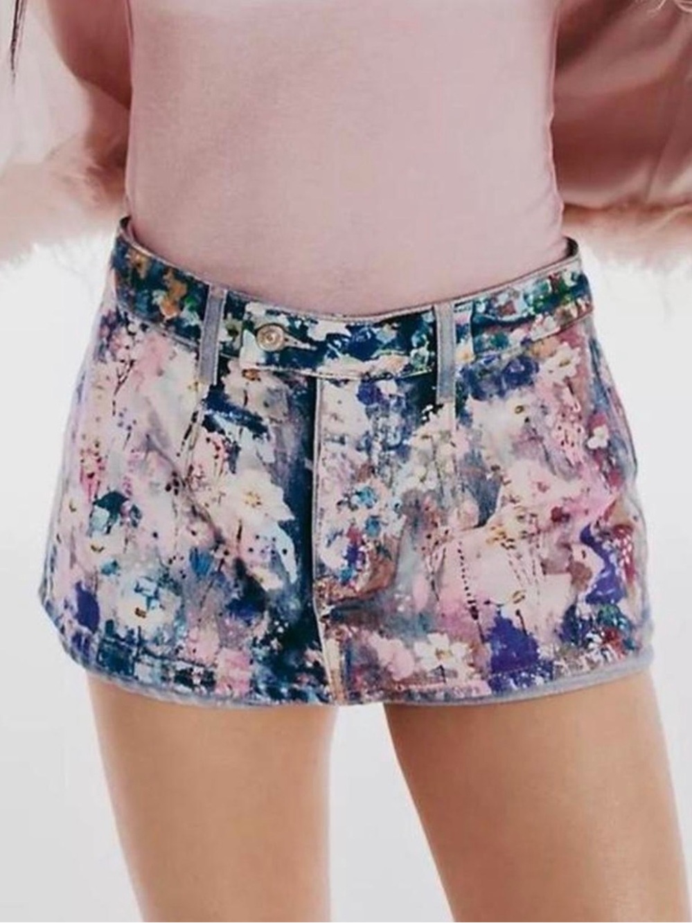 NWT Free People Pink Floral Skorts